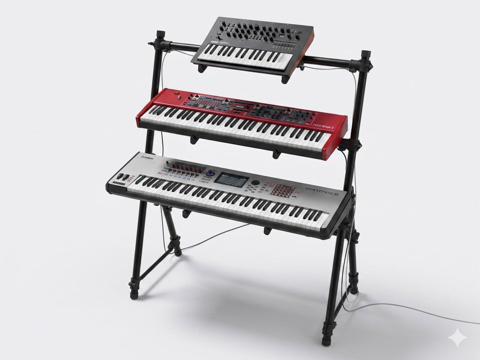 Soporte de teclado para 3 teclados Rackear modelo RT3 — imagen 1