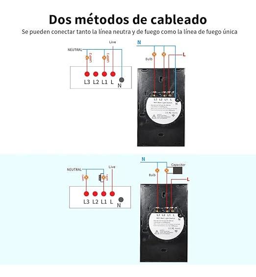 Tecla Smart Tactil Wifi Inteligente 3 Luz Alexa Siri Google. — imagen 5