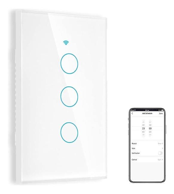 Tecla Smart Tactil Wifi Inteligente 3 Luz Alexa Siri Google. — imagen 6