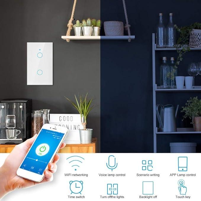 Tecla Smart Tactil Wifi Inteligente 2 Luz Alexa Siri Google. — imagen 6