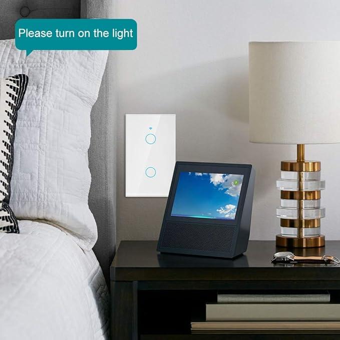 Tecla Smart Tactil Wifi Inteligente 2 Luz Alexa Siri Google. — imagen 4