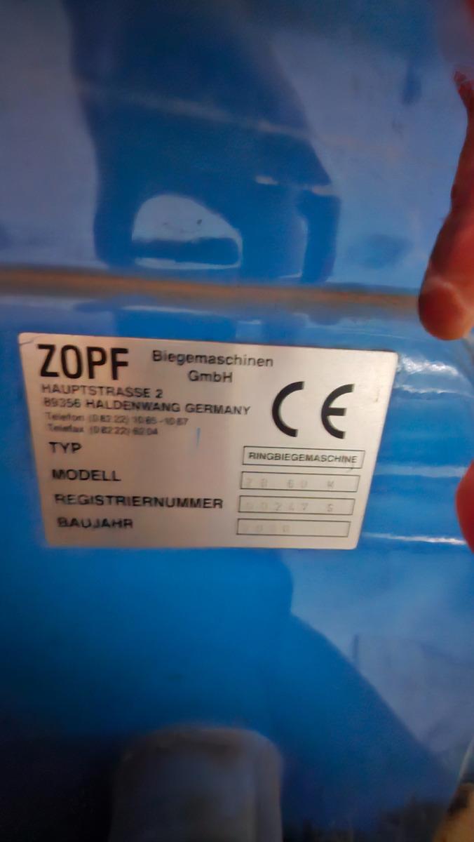 Curvadora De Caños Zopf Alemana, Cilindrado Doblado Perfiles — imagen 7